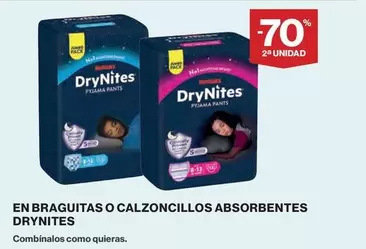 Oferta de DryNites - En Braguitas O Calzoncillos Absorbentes en Hipercor
