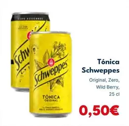Oferta de Schweppes - Tónica por 0,5€ en Cash Unide