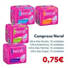 Oferta de Neral - Compresa por 0,75€ en Cash Unide