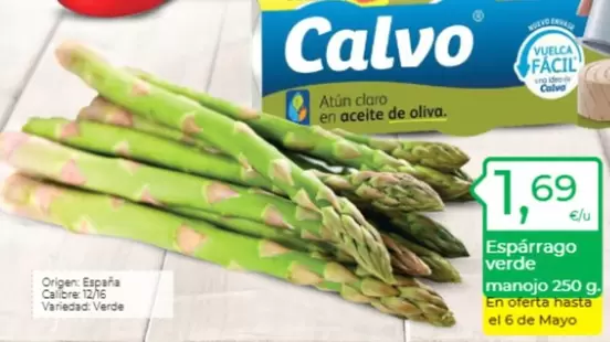 Oferta de Calvo - Espárrago Verde Manolo por 1,69€ en Tu Super