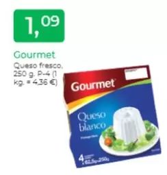 Oferta de Gourmet - Queso Fresco por 1,09€ en Tu Super