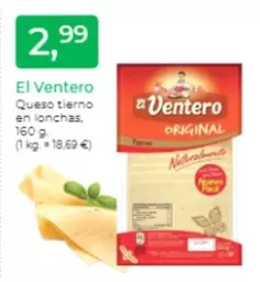 Oferta de El Ventero - Queso Tierno En Lonchas por 2,99€ en Tu Super