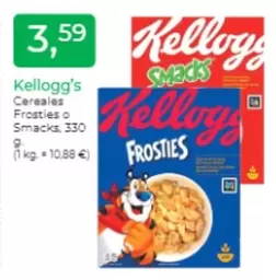 Oferta de Kellogg's - Cereales Frosties O Smacks por 3,59€ en Tu Super