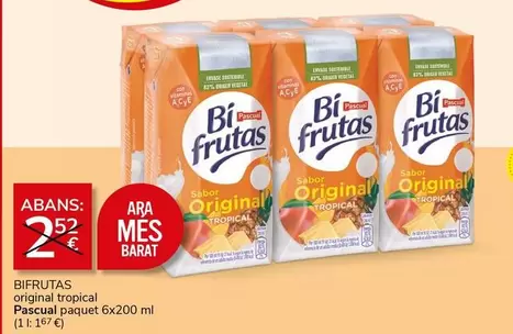 Oferta de Bifrutas - Original Tropical por 2€ en Supermercados Charter