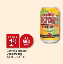 Oferta de Desperados - Cervesa Original por 1€ en Supermercados Charter