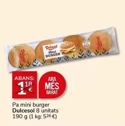 Oferta de Dulcesol - Mini Burger en Supermercados Charter