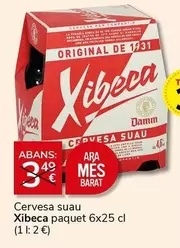 Oferta de Xibeca - Cervesa Suau por 3€ en Supermercados Charter
