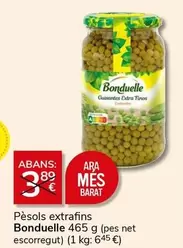 Oferta de Bonduelle - Pèsols Extrafins por 3€ en Supermercados Charter