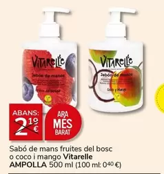 Oferta de Vitarelle - Sabo De Mans Fruites Del Bosc O Coco I Mango en Supermercados Charter