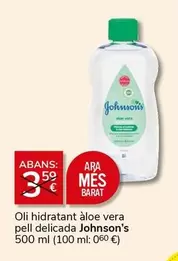Oferta de Johnson's - Oli Hidratante Àloe Vera Pell Delicada en Supermercados Charter