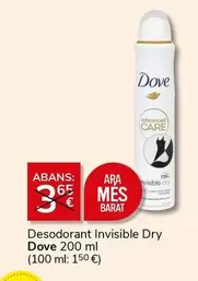 Oferta de Dove - Desodorant Invisible Dry en Supermercados Charter