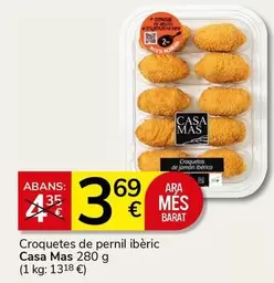 Oferta de Casa Mas - Croquetes De Pernil Iberic por 3,69€ en Supermercados Charter