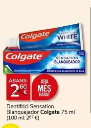 Oferta de Colgate - Dentifrici Sensation Blanquejador por 2€ en Supermercados Charter