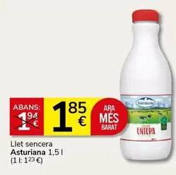 Oferta de La Asturiana - Llet Sencera por 1,85€ en Supermercados Charter