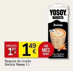Oferta de YoSoy - Beguda De Civada Barista por 1,49€ en Supermercados Charter