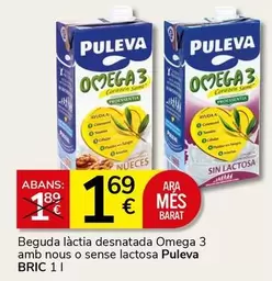 Oferta de Puleva - Beguda Lactia Desnatada Omega 3 Amb Nous O Sense Lactosa por 1,69€ en Supermercados Charter
