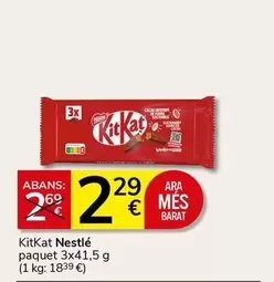 Oferta de Nestlé - Kitkat Paquet por 2,29€ en Supermercados Charter