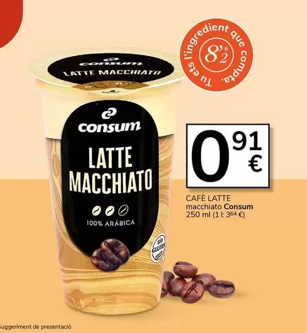 Oferta de Consum - Cafe Latte Macchiato por 0,91€ en Supermercados Charter