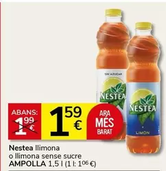 Oferta de Nestea - Llimona O Llimona Sense Sucre por 1,59€ en Supermercados Charter