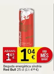 Oferta de Red Bull - Beguda Energetica Síndria por 1,04€ en Supermercados Charter