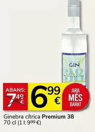 Oferta de Ara - Ginebra Citrica Premium por 6,99€ en Supermercados Charter