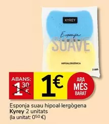 Oferta de Kyrey - Esponja Suau Hipoal.lergògena 2 Unitats por 1€ en Supermercados Charter