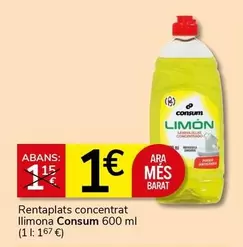 Oferta de Consum - Rentaplats Concentrat Llimona por 1€ en Supermercados Charter