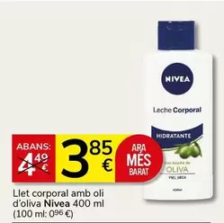 Oferta de Nivea - Llet Corporal Amb Oli D'oliva por 3,85€ en Supermercados Charter