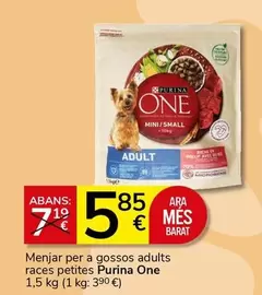 Oferta de Purina - Menjar Per A Gossos Adults Races Petites One por 5,85€ en Supermercados Charter