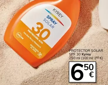 Oferta de Kyrey - Protector Solar Spf 30 por 6,5€ en Supermercados Charter