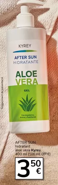 Oferta de Kyrey - After Sun Hidratante Aloe Vera por 3,5€ en Supermercados Charter