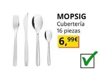 Oferta de Mopsig - Cubertería 16 Piezas  por 6,99€ en IKEA