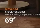 Oferta de Stockholm - 2025 Mesa Auxiliar, Chapa Pino Natural por 69€ en IKEA