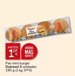Oferta de Dulcesol - Pan Mini Burger en Supermercados Charter