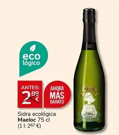 Oferta de Maeloc - Sidra Ecologica por 2€ en Supermercados Charter