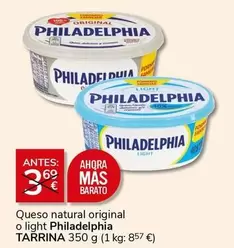 Oferta de Philadelphia - Queso Natural Original O Light en Supermercados Charter