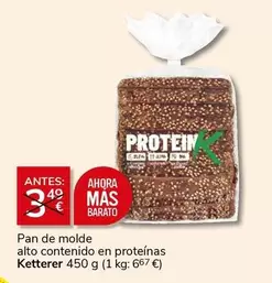 Oferta de Mas - Pan De Molde Alto Contenido En Proteinas en Supermercados Charter