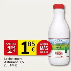 Oferta de La Asturiana - Leche Entera por 1,85€ en Supermercados Charter