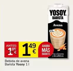Oferta de YoSoy - Bebida De Avena Barista por 1,49€ en Supermercados Charter