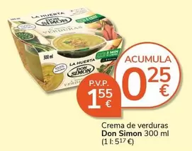 Oferta de Don Simón - Crema De Verduras por 1,55€ en Supermercados Charter