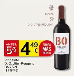 Oferta de Bo - Vino Tinto D. O. Utiel-Requena por 4,49€ en Supermercados Charter