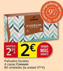 Oferta de Consum - Panuelos Faciales 4 Capas por 2€ en Supermercados Charter