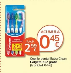 Oferta de Colgate - Cepillo Dental Extra Clean por 2,99€ en Supermercados Charter