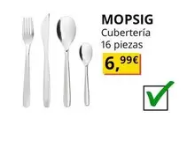 Oferta de Mopsig - Cubertería 16 Piezas  por 6,99€ en IKEA