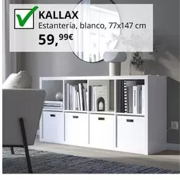 Oferta de Kallax - Estantería, Blanco, 77x147 Cm  por 59,99€ en IKEA
