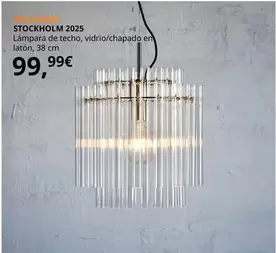 Oferta de Stockholm - 2025 Lámpara De Techo, Vidrio/chapado En Latón por 99,99€ en IKEA
