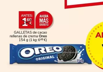 Oferta de Oreo - Galletas De Cacao Rellenas De Crema por 649€ en Supermercados Charter