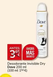 Oferta de Dove - Desodorante Invisible Dry por 3€ en Supermercados Charter