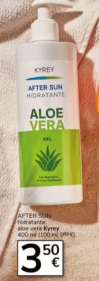 Oferta de Kyrey - After Sun Hidratante Aloe Vera Every Gel 200ml por 3,5€ en Supermercados Charter