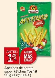 Oferta de Apetinas De Patata Sabor Ketchup por 1€ en Supermercados Charter